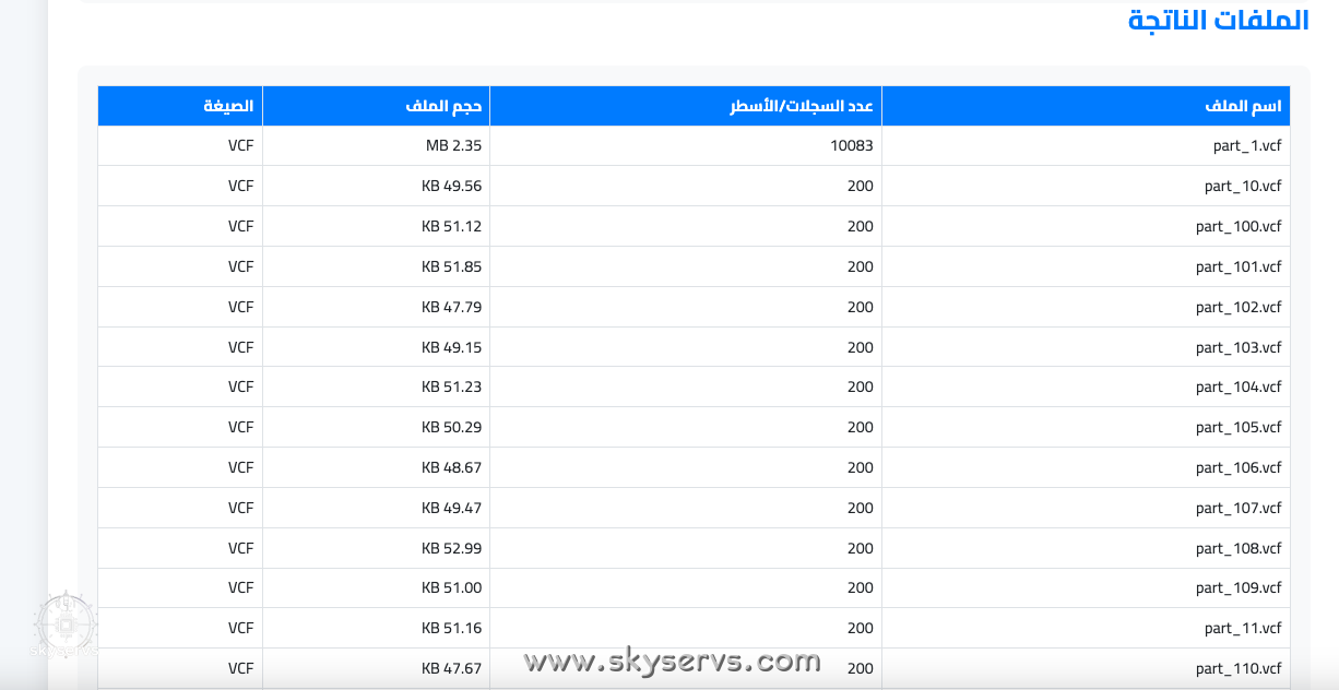 من ملف CSV أو XLSX تصدير بيانات العملاء إلى VCF - صورة 2