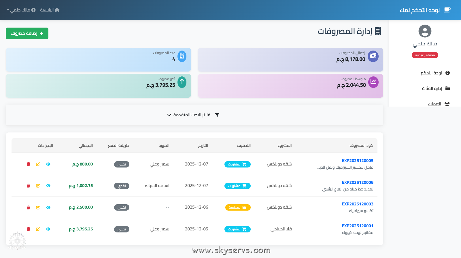 نبذة عن نظام "نماء" لإدارة الأعمال والمشاريع